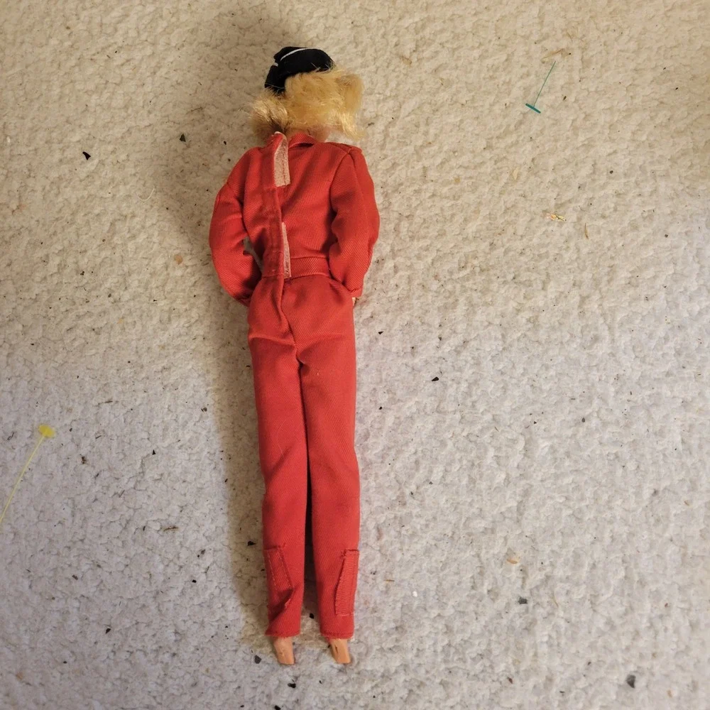 Mattel Barbie Doll Thunderbirds Flight Suit Girls OS Red Good Vintage Pilot